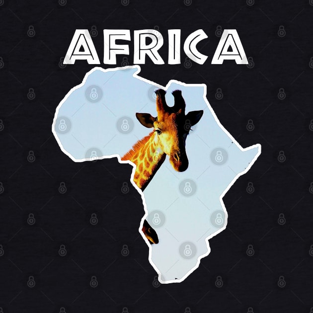 African Wildlife Continent Blue Sky Giraffe by PathblazerStudios